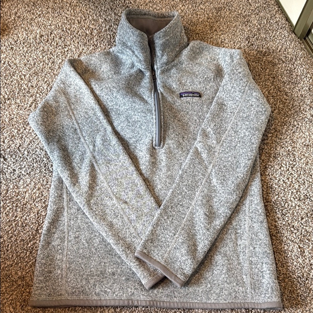 Patagonia Gray Cowl Neck Sweater Knit Fleece